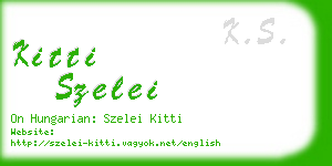 kitti szelei business card